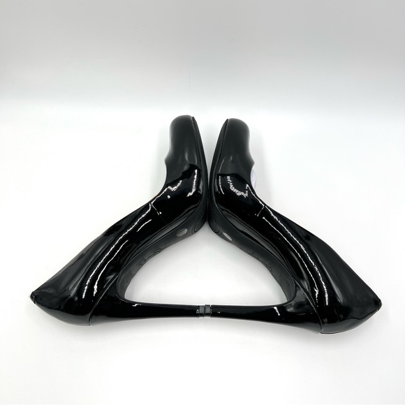 Jessica Simpson Calie Black Patent Faux Vegan Leather Heels Pumps Shoes 9.5 - Picture 7 of 13